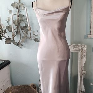 Silver slip dress